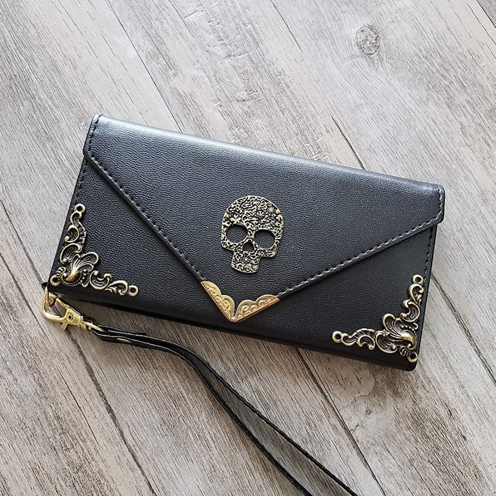 Skull Envelope Leather Wallet Phone Wallet IPHONE